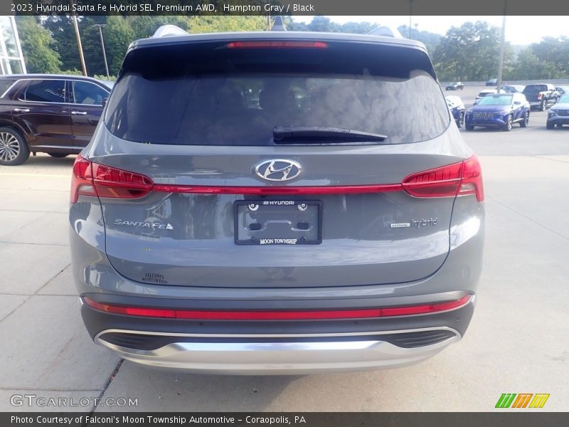 Hampton Gray / Black 2023 Hyundai Santa Fe Hybrid SEL Premium AWD