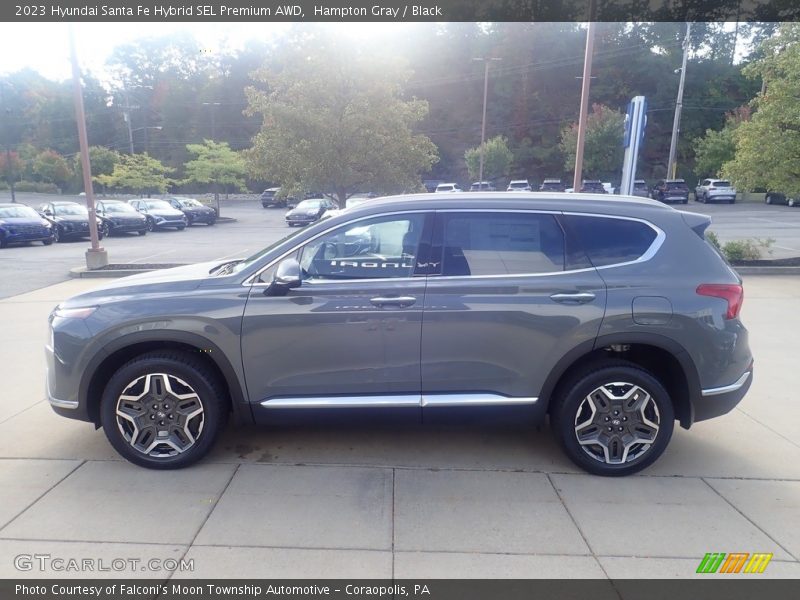 Hampton Gray / Black 2023 Hyundai Santa Fe Hybrid SEL Premium AWD