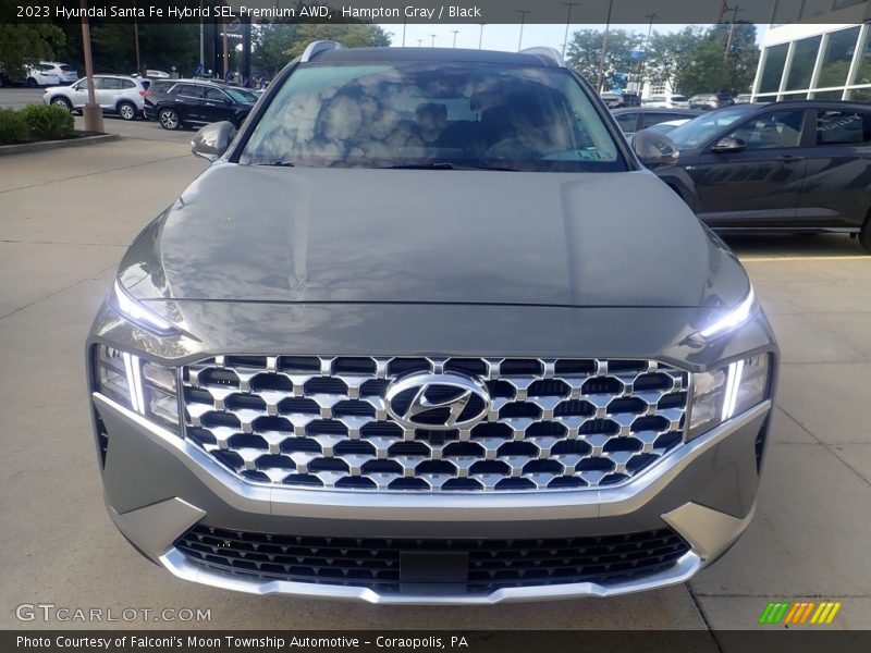 Hampton Gray / Black 2023 Hyundai Santa Fe Hybrid SEL Premium AWD