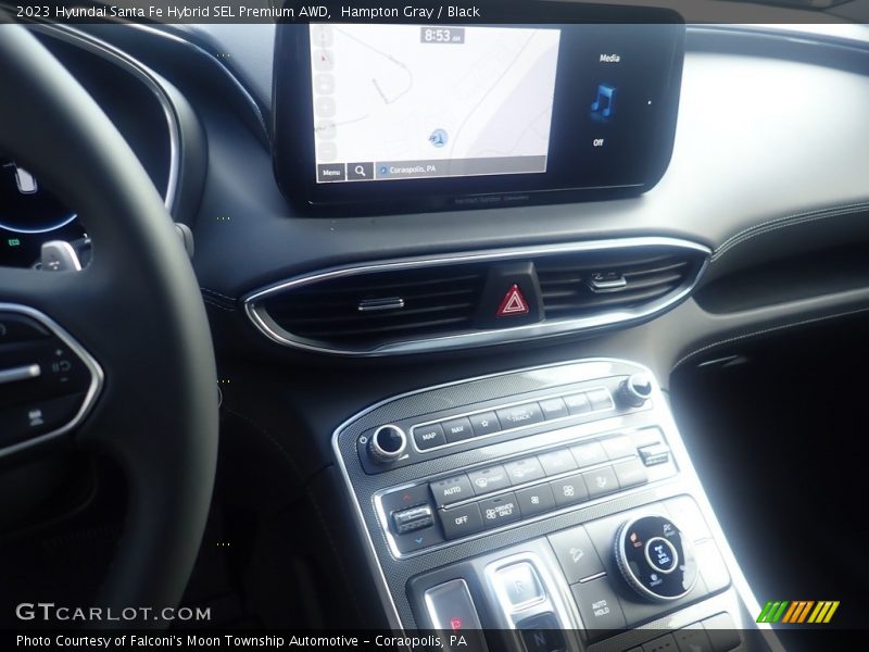 Hampton Gray / Black 2023 Hyundai Santa Fe Hybrid SEL Premium AWD