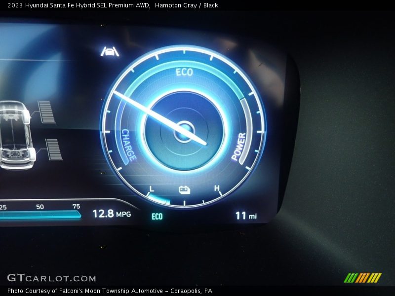Hampton Gray / Black 2023 Hyundai Santa Fe Hybrid SEL Premium AWD