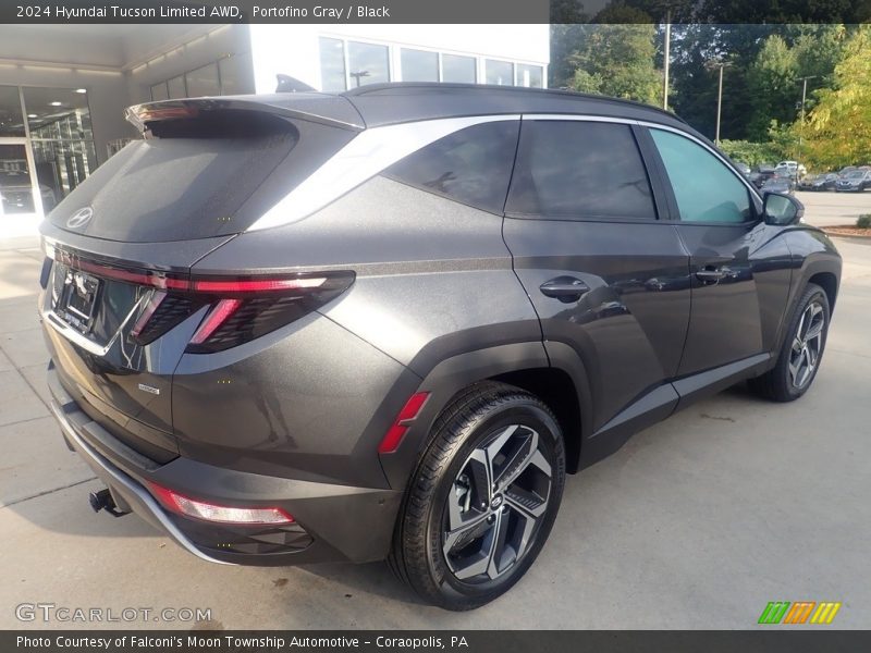 Portofino Gray / Black 2024 Hyundai Tucson Limited AWD