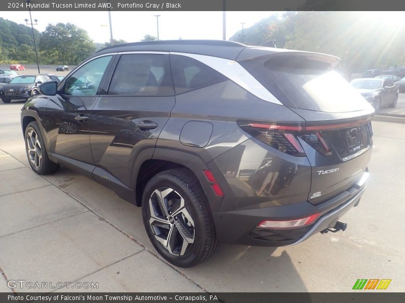 Portofino Gray / Black 2024 Hyundai Tucson Limited AWD
