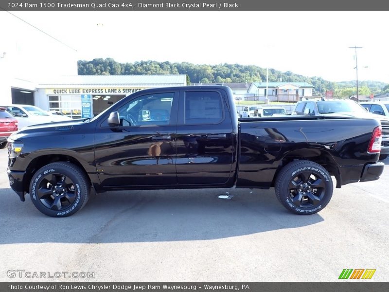 Diamond Black Crystal Pearl / Black 2024 Ram 1500 Tradesman Quad Cab 4x4