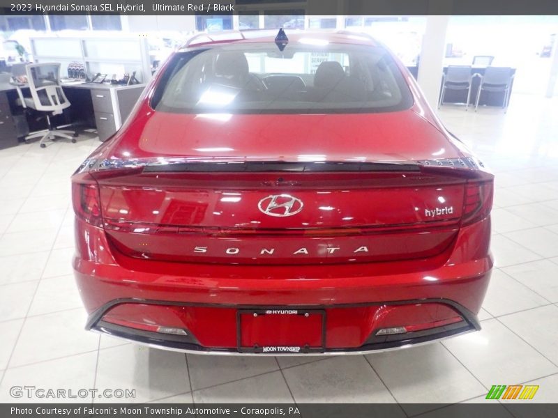 Ultimate Red / Black 2023 Hyundai Sonata SEL Hybrid