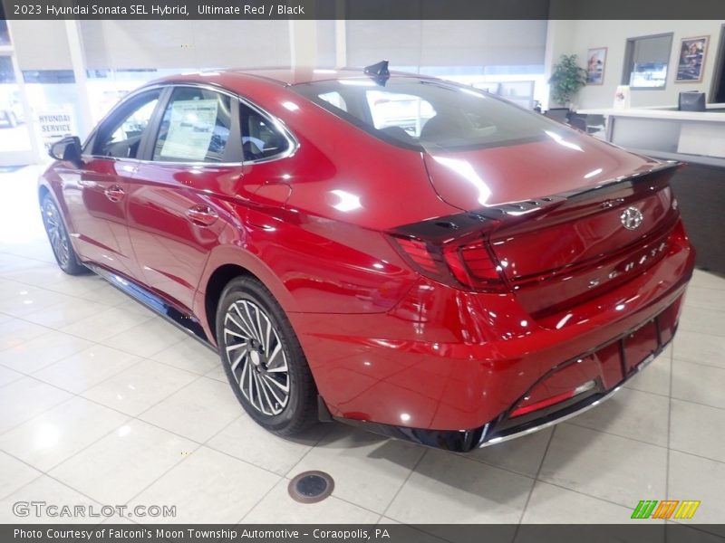 Ultimate Red / Black 2023 Hyundai Sonata SEL Hybrid
