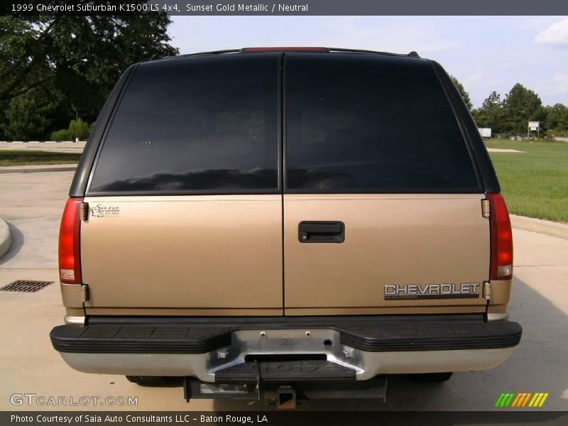 Sunset Gold Metallic / Neutral 1999 Chevrolet Suburban K1500 LS 4x4