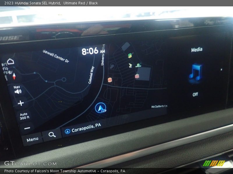 Ultimate Red / Black 2023 Hyundai Sonata SEL Hybrid