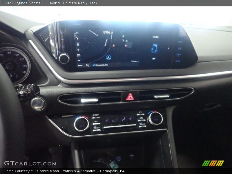Ultimate Red / Black 2023 Hyundai Sonata SEL Hybrid