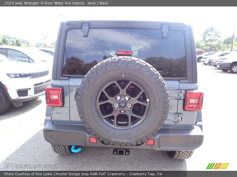 Anvil / Black 2024 Jeep Wrangler 4-Door Willys 4xe Hybrid