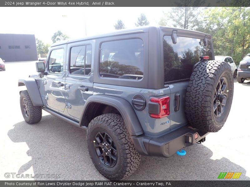 Anvil / Black 2024 Jeep Wrangler 4-Door Willys 4xe Hybrid