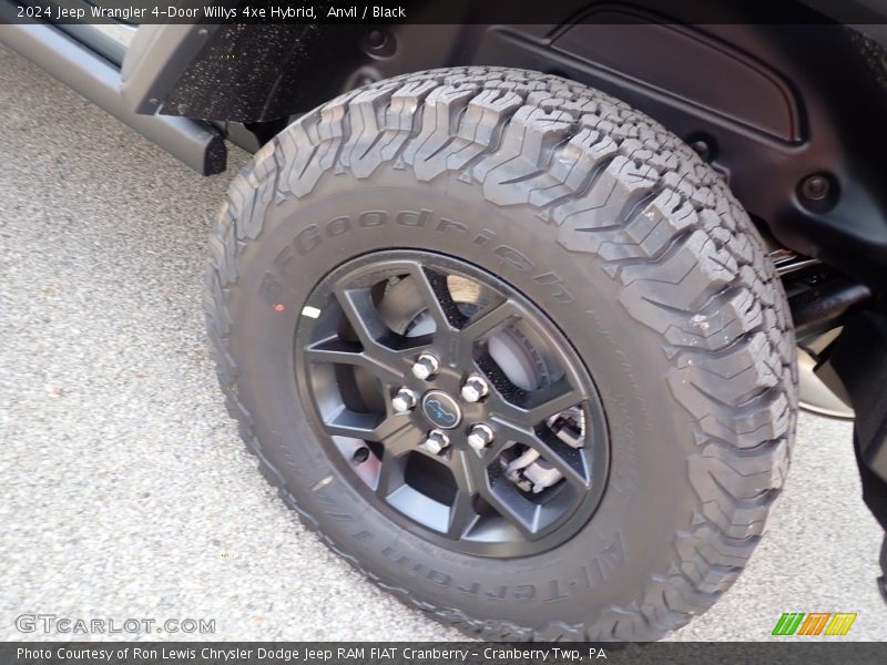 Anvil / Black 2024 Jeep Wrangler 4-Door Willys 4xe Hybrid