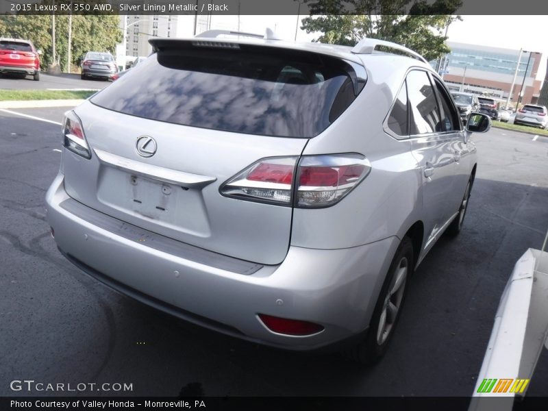 Silver Lining Metallic / Black 2015 Lexus RX 350 AWD