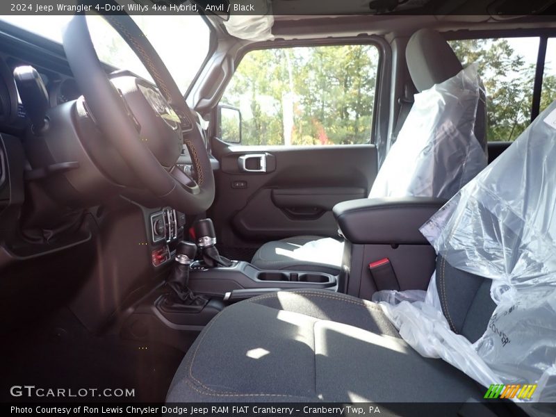 Anvil / Black 2024 Jeep Wrangler 4-Door Willys 4xe Hybrid
