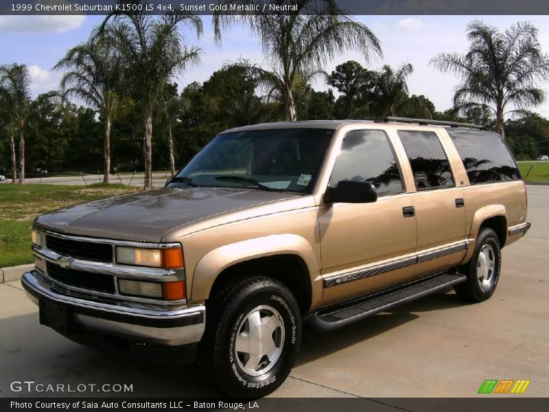 Sunset Gold Metallic / Neutral 1999 Chevrolet Suburban K1500 LS 4x4