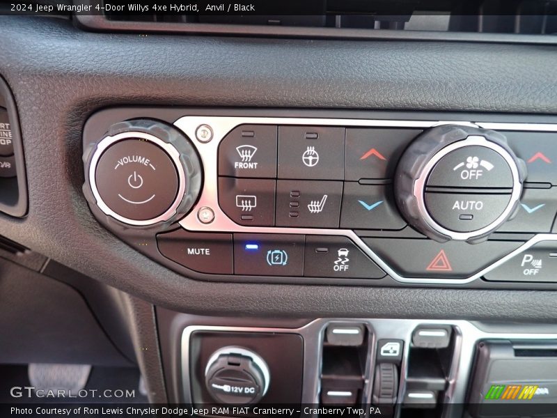 Anvil / Black 2024 Jeep Wrangler 4-Door Willys 4xe Hybrid