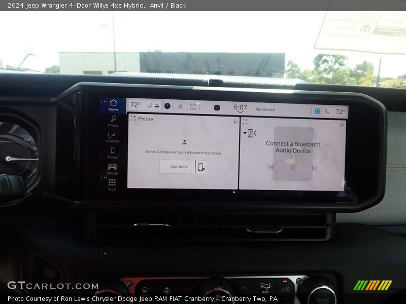 Anvil / Black 2024 Jeep Wrangler 4-Door Willys 4xe Hybrid