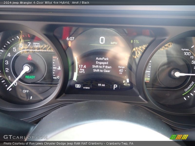 Anvil / Black 2024 Jeep Wrangler 4-Door Willys 4xe Hybrid