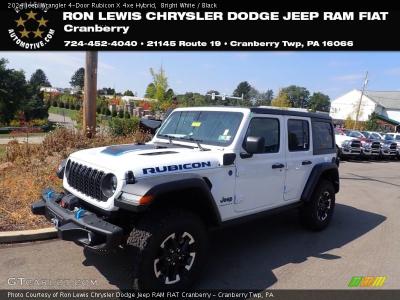 Bright White / Black 2024 Jeep Wrangler 4-Door Rubicon X 4xe Hybrid