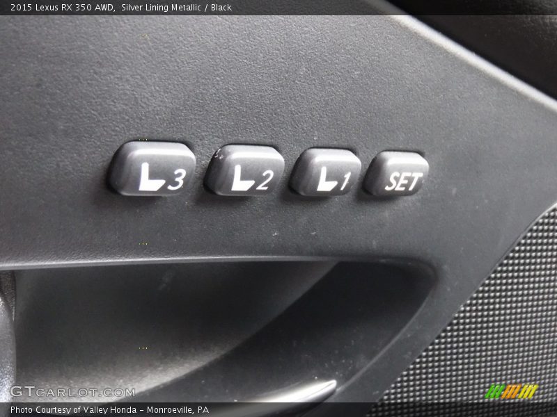 Silver Lining Metallic / Black 2015 Lexus RX 350 AWD
