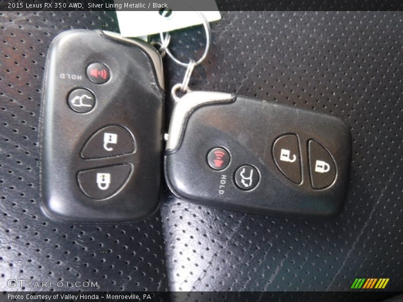 Keys of 2015 RX 350 AWD