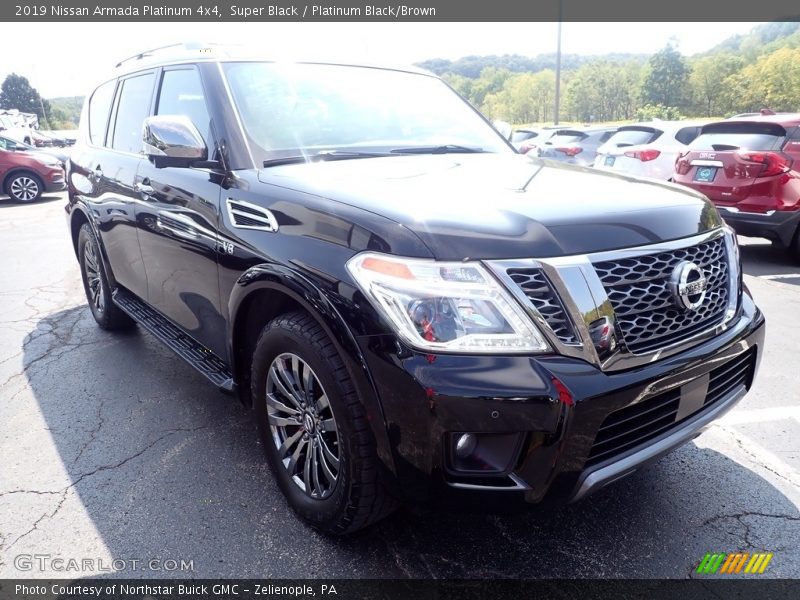 Super Black / Platinum Black/Brown 2019 Nissan Armada Platinum 4x4
