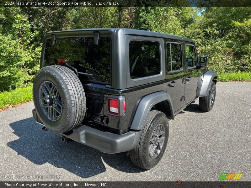 Black / Black 2024 Jeep Wrangler 4-Door Sport S 4xe Hybrid