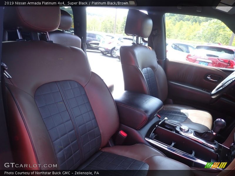 Front Seat of 2019 Armada Platinum 4x4