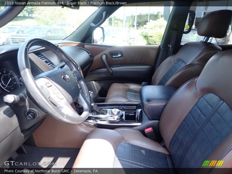 Super Black / Platinum Black/Brown 2019 Nissan Armada Platinum 4x4