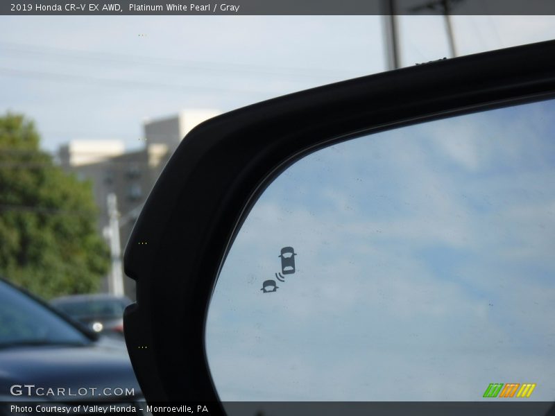 Platinum White Pearl / Gray 2019 Honda CR-V EX AWD