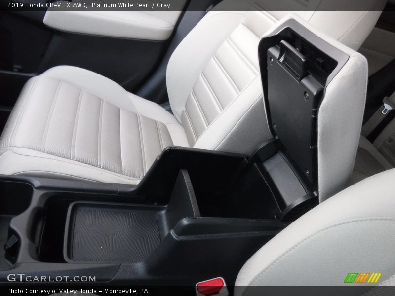 Platinum White Pearl / Gray 2019 Honda CR-V EX AWD