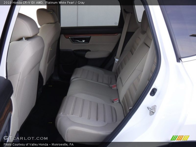 Platinum White Pearl / Gray 2019 Honda CR-V EX AWD
