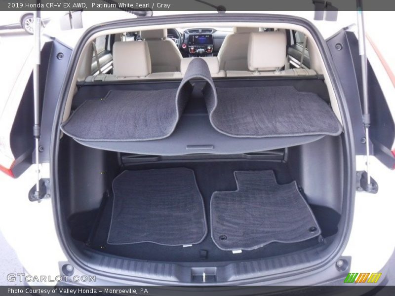Platinum White Pearl / Gray 2019 Honda CR-V EX AWD