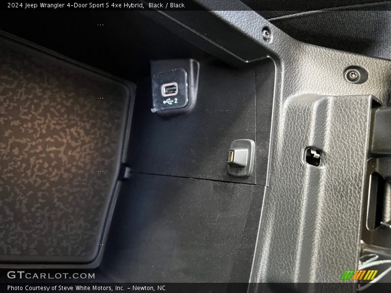 Black / Black 2024 Jeep Wrangler 4-Door Sport S 4xe Hybrid