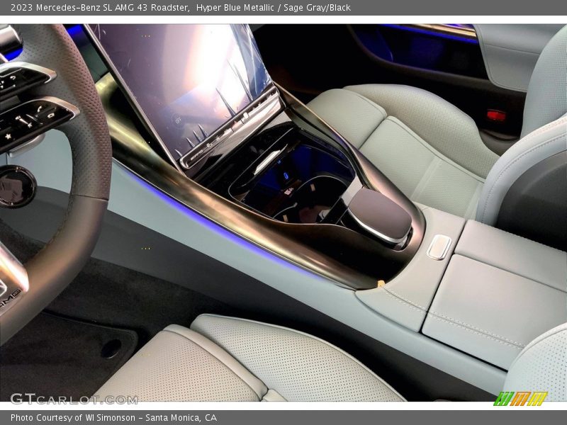 Hyper Blue Metallic / Sage Gray/Black 2023 Mercedes-Benz SL AMG 43 Roadster