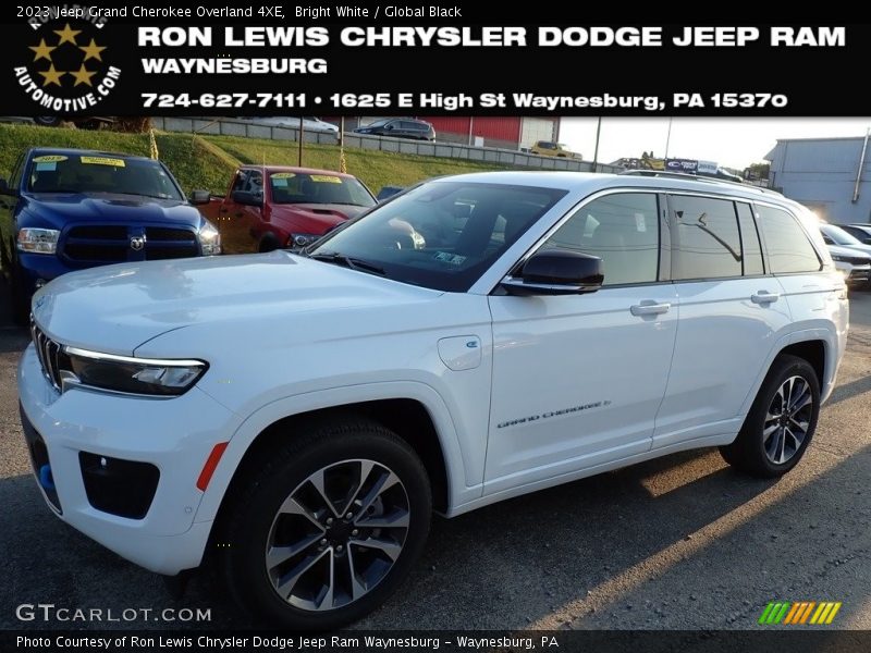 Bright White / Global Black 2023 Jeep Grand Cherokee Overland 4XE