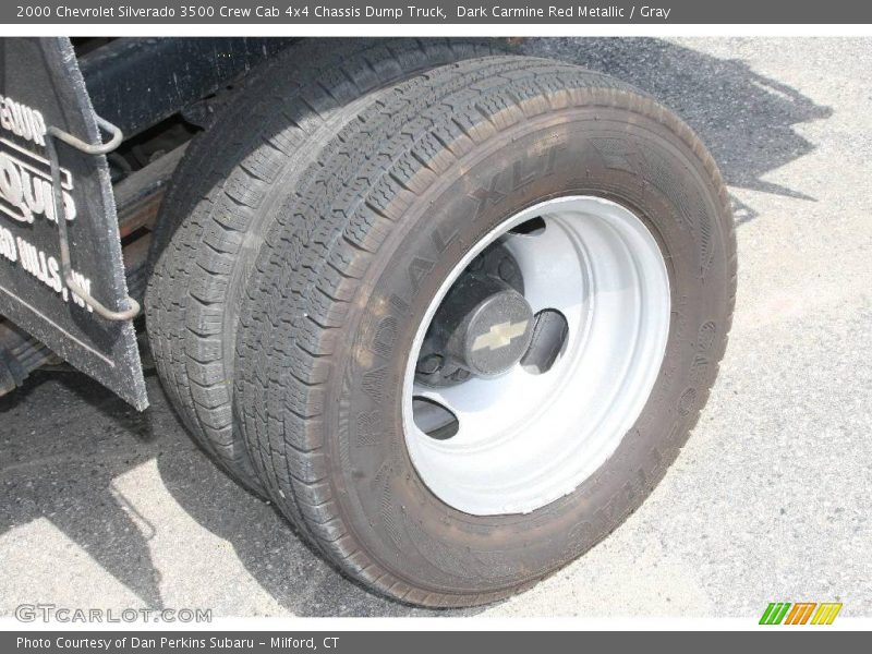 Dark Carmine Red Metallic / Gray 2000 Chevrolet Silverado 3500 Crew Cab 4x4 Chassis Dump Truck