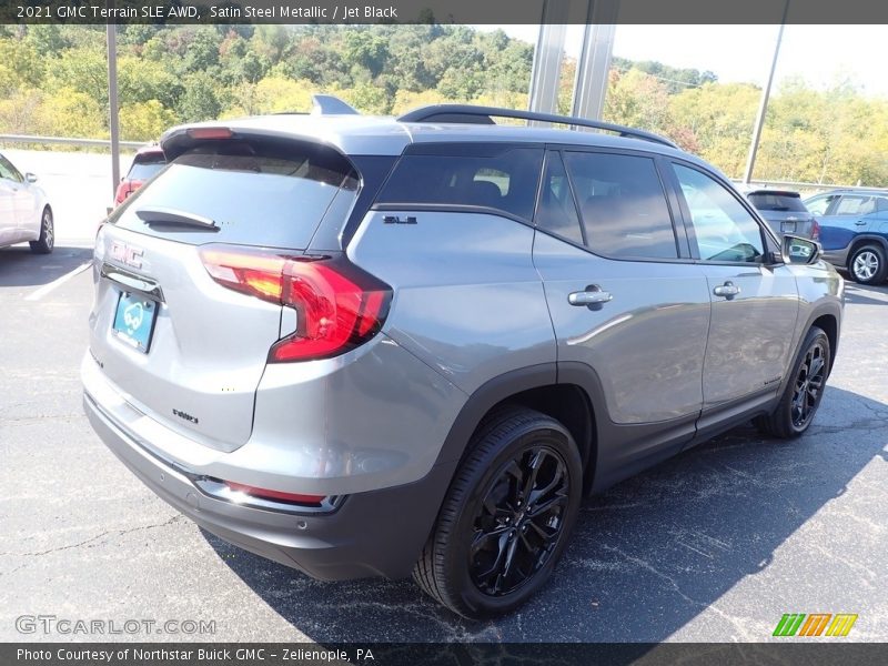 Satin Steel Metallic / Jet Black 2021 GMC Terrain SLE AWD