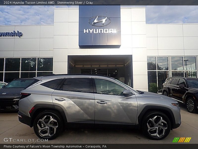 Shimmering Silver / Gray 2024 Hyundai Tucson Limited AWD