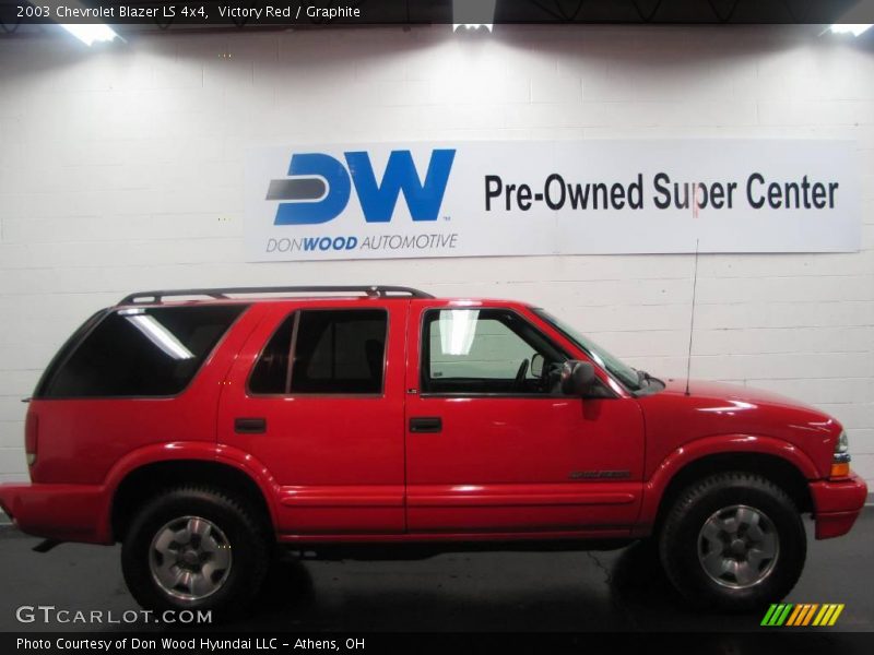 Victory Red / Graphite 2003 Chevrolet Blazer LS 4x4