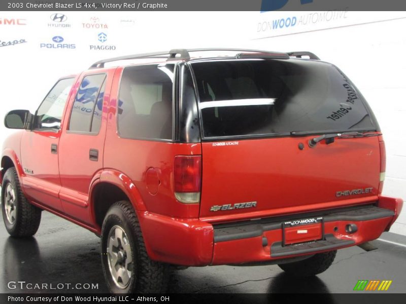 Victory Red / Graphite 2003 Chevrolet Blazer LS 4x4
