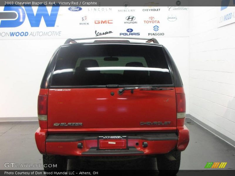 Victory Red / Graphite 2003 Chevrolet Blazer LS 4x4