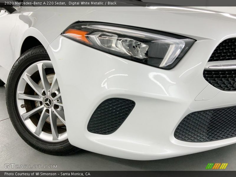 Digital White Metallic / Black 2020 Mercedes-Benz A 220 Sedan