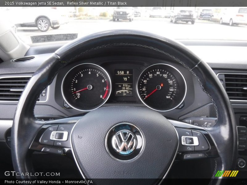 Reflex Silver Metallic / Titan Black 2015 Volkswagen Jetta SE Sedan