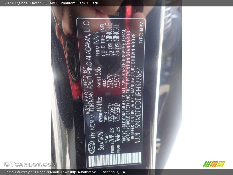 Phantom Black / Black 2024 Hyundai Tucson SEL AWD