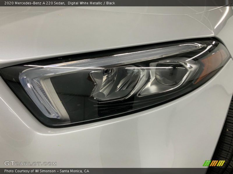 Digital White Metallic / Black 2020 Mercedes-Benz A 220 Sedan