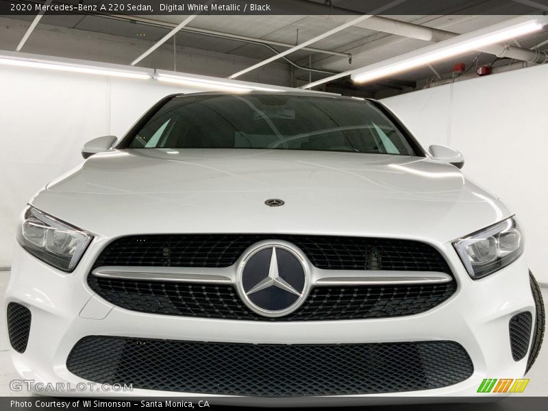 Digital White Metallic / Black 2020 Mercedes-Benz A 220 Sedan