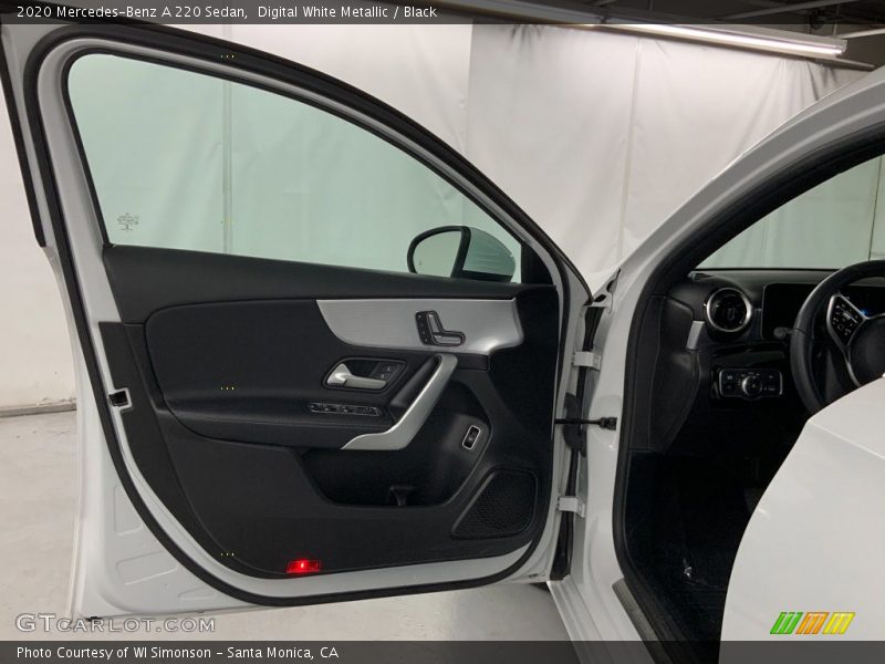 Digital White Metallic / Black 2020 Mercedes-Benz A 220 Sedan