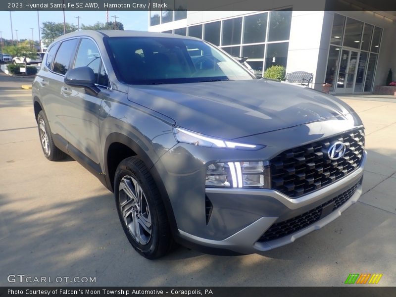 Hampton Gray / Black 2023 Hyundai Santa Fe SE AWD