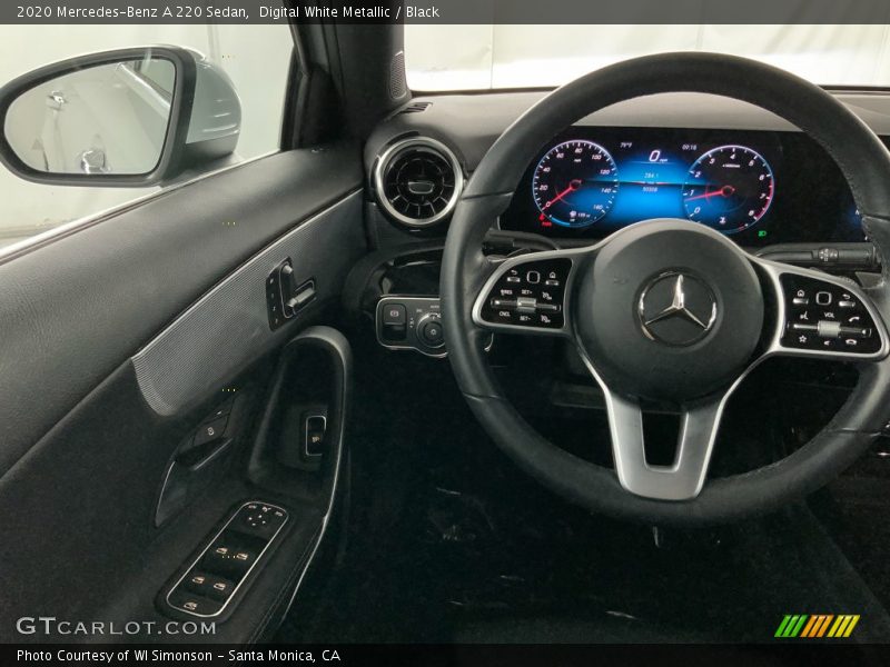 Digital White Metallic / Black 2020 Mercedes-Benz A 220 Sedan